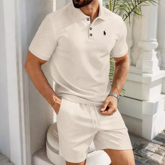 Premium Textured Polo & Short Matching Set