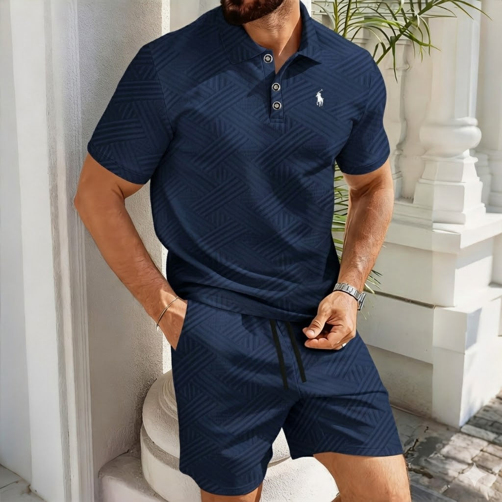 Premium Textured Polo & Short Matching Set